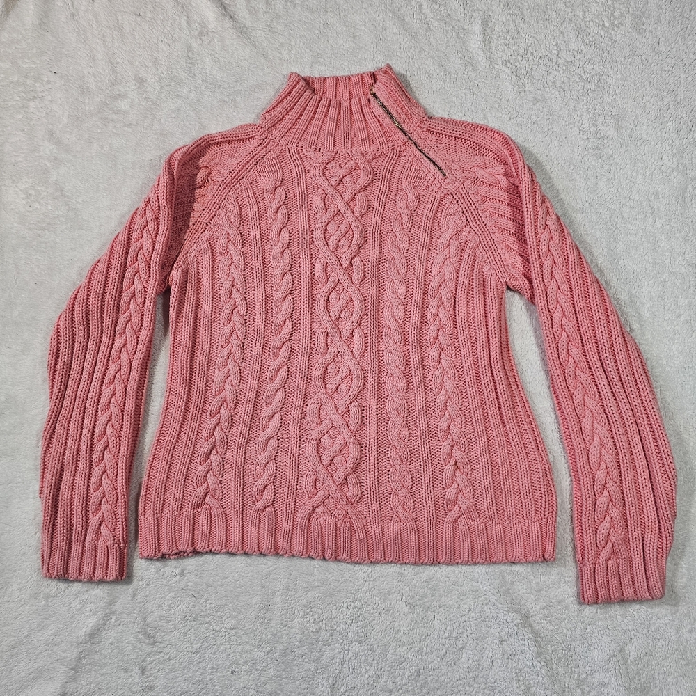 Ralph Lauren Lauren Womens Pink Cotton  Sweater Size XL
